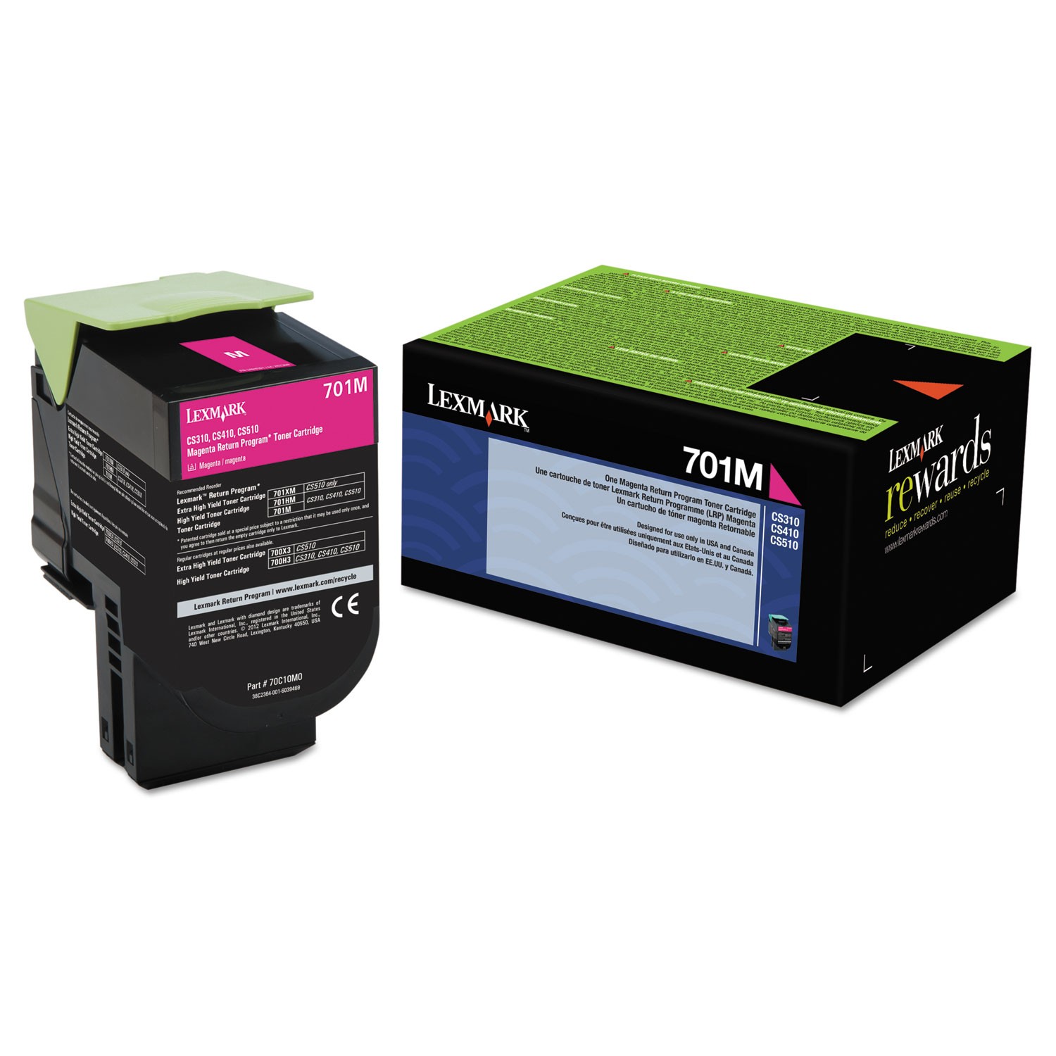 Lexmark 70C10M0 Toner (LEX-701M) 1000 Page-Yield, Magenta