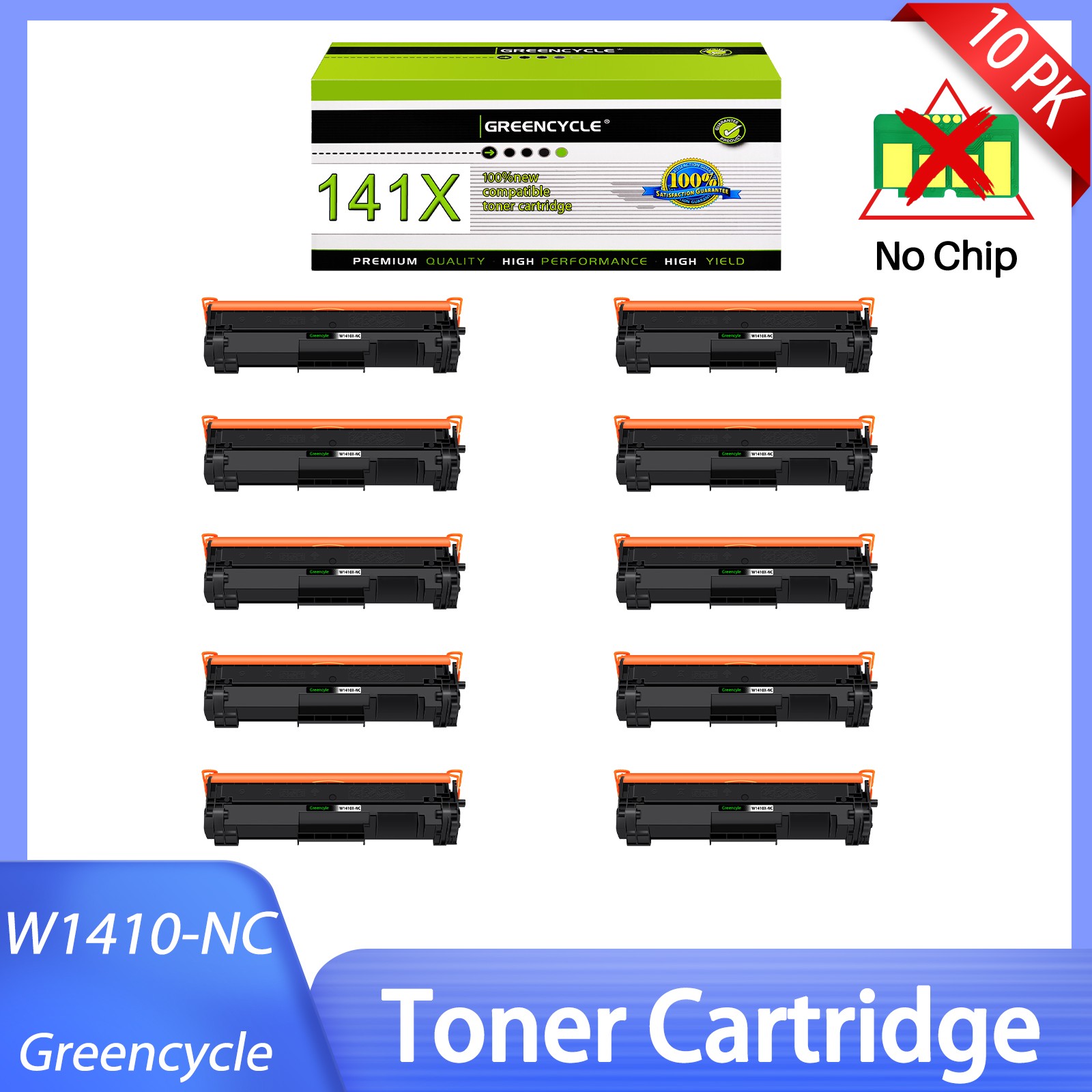 10PK 141X W1410X Toner Cartridge Replacement no CHIP forHP M110w MFP M139w M140w
