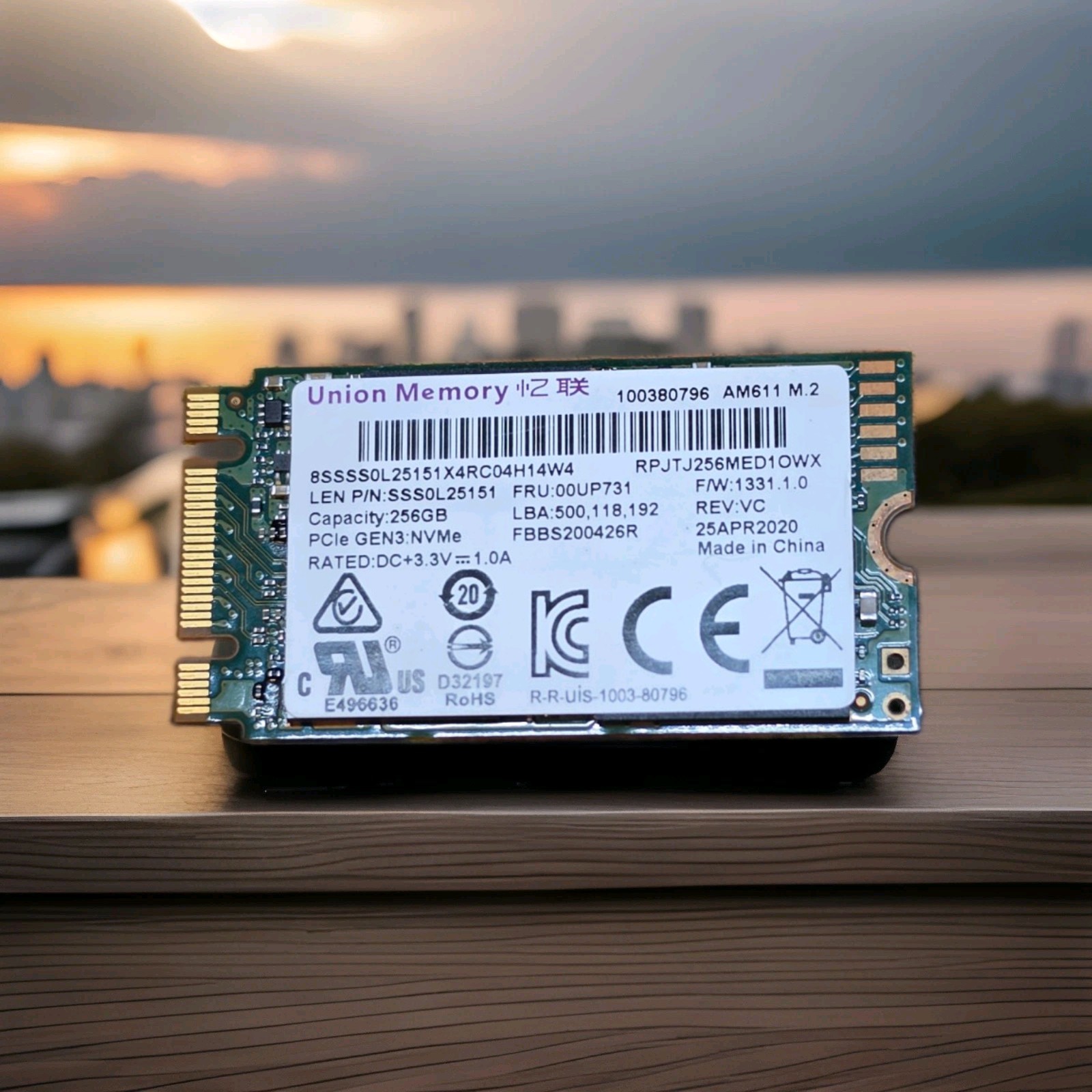 UNION MEMORY 256GB M.2 NVMe 2242 SSD RPJTJ256MEE1OWX, Grade A