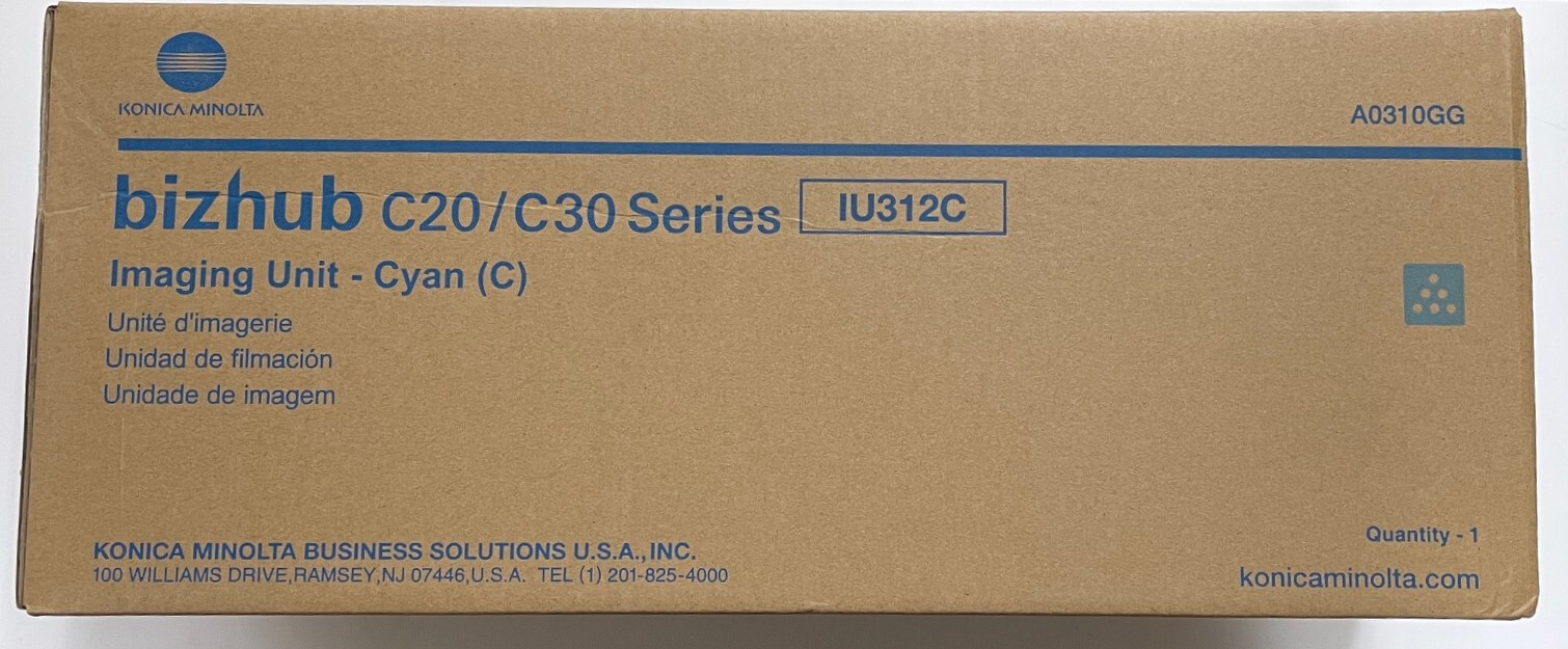 Konica Minolta IU312C OEM (A0310GG) Cyan Bizhub C20 Drum Imaging Unit