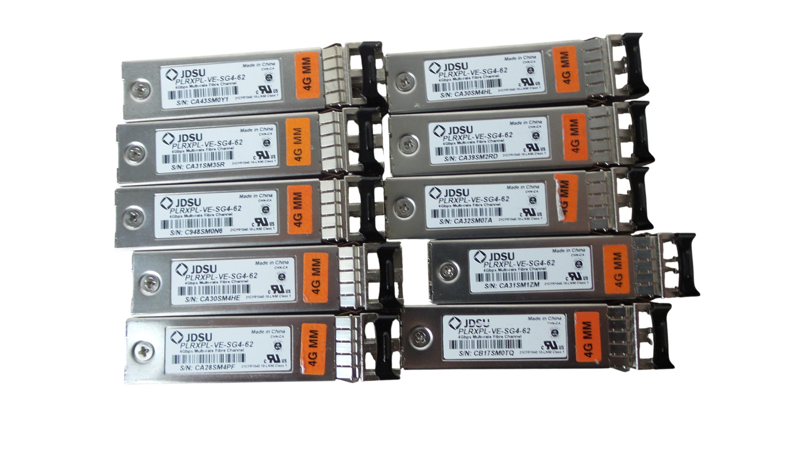 LOT OF 10 JDSU PLRXPLV-E-SG4-62 4GB/S Multi-rate Transceiver - 