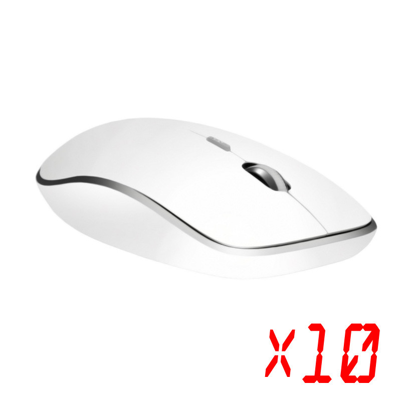 Lot of 10 2.4GHz Wireless RF Optical Mouse Mice +USB Receiver 1600 DPI PC Laptop