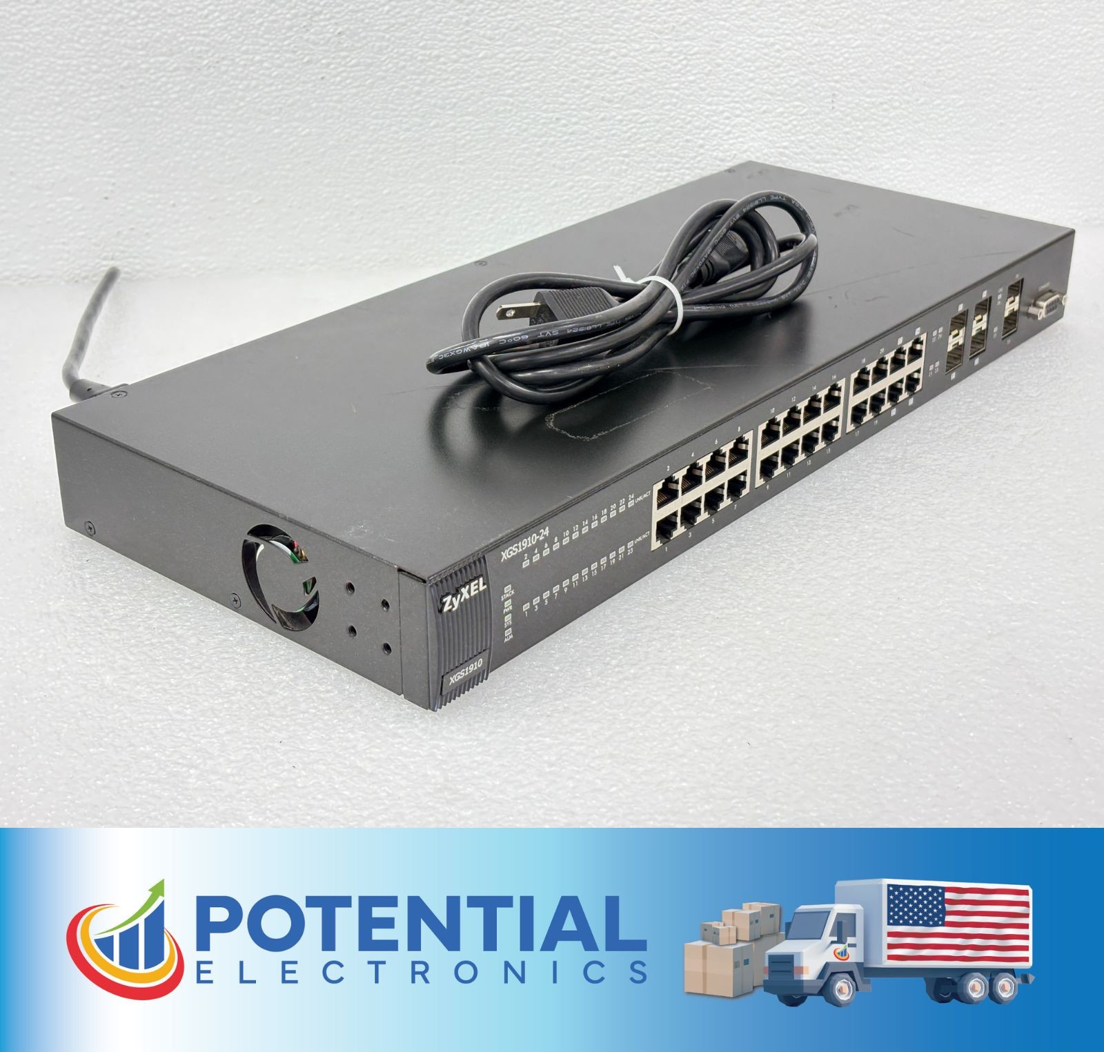 USED | ZyXEL XGS1910-24 Communications Corporation Managed Switch Only - Black