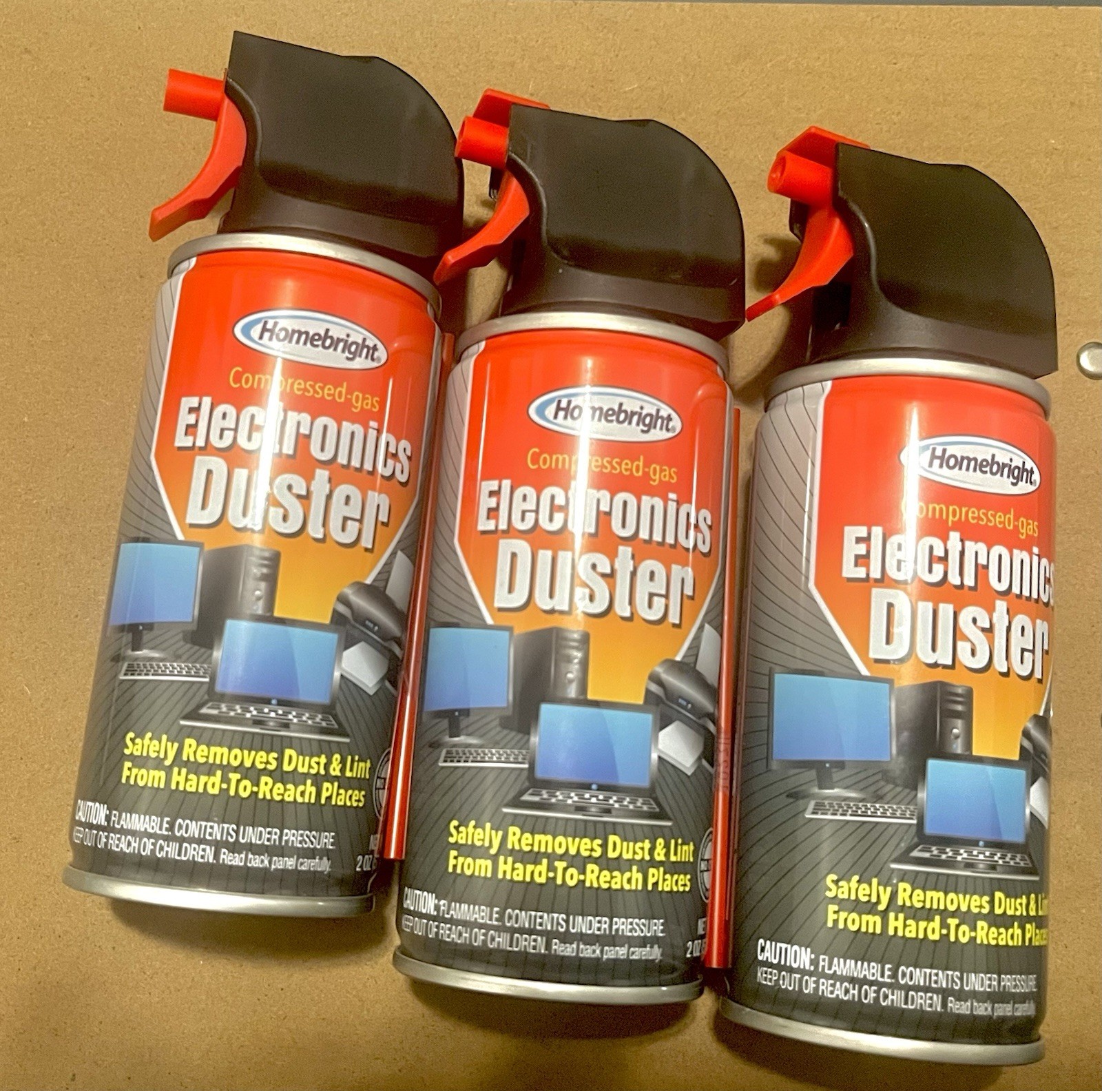 HOMEBRIGHT Compressed Gas Electronics Air  Duster 2oz Each (3 Cans)