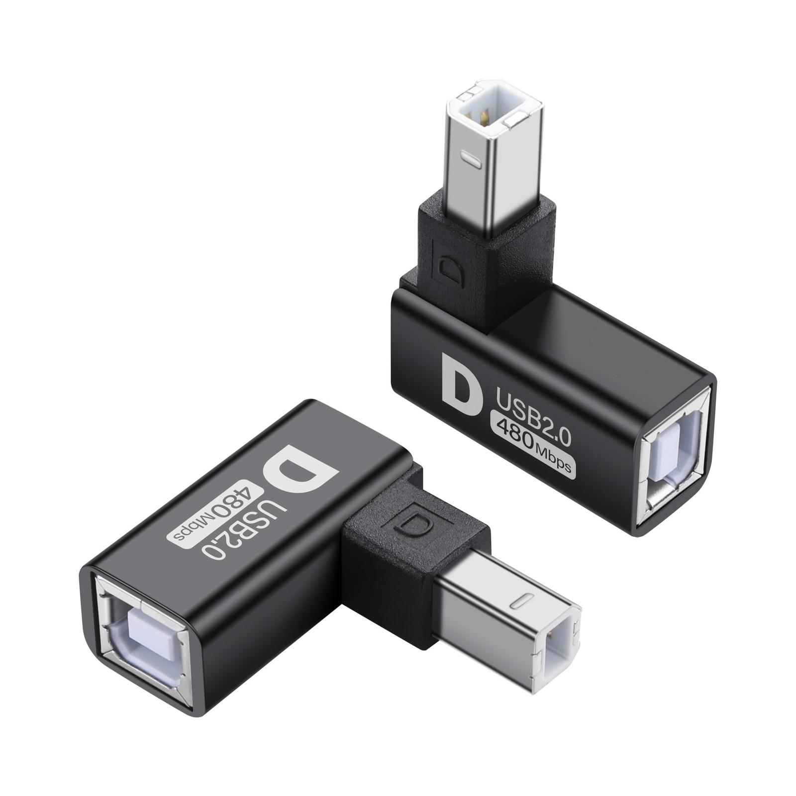SinLoon USB 2.0 Type B Printer Adapter 90 Degree TypeB Male to Female Convert...