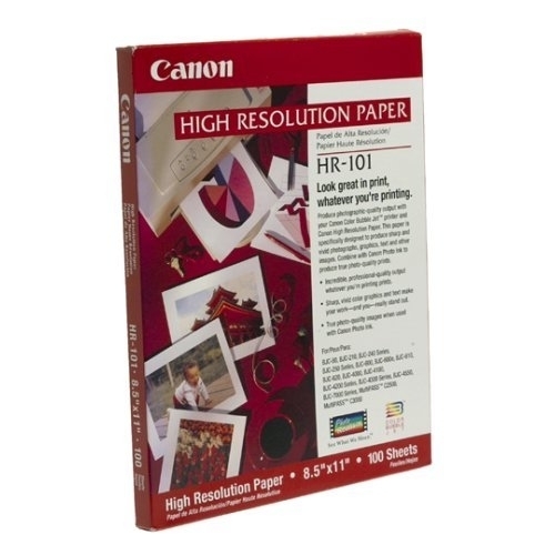 Canon HR-101 High Resolution Paper 8-1/2 x 11, White, 100 Sheets - 