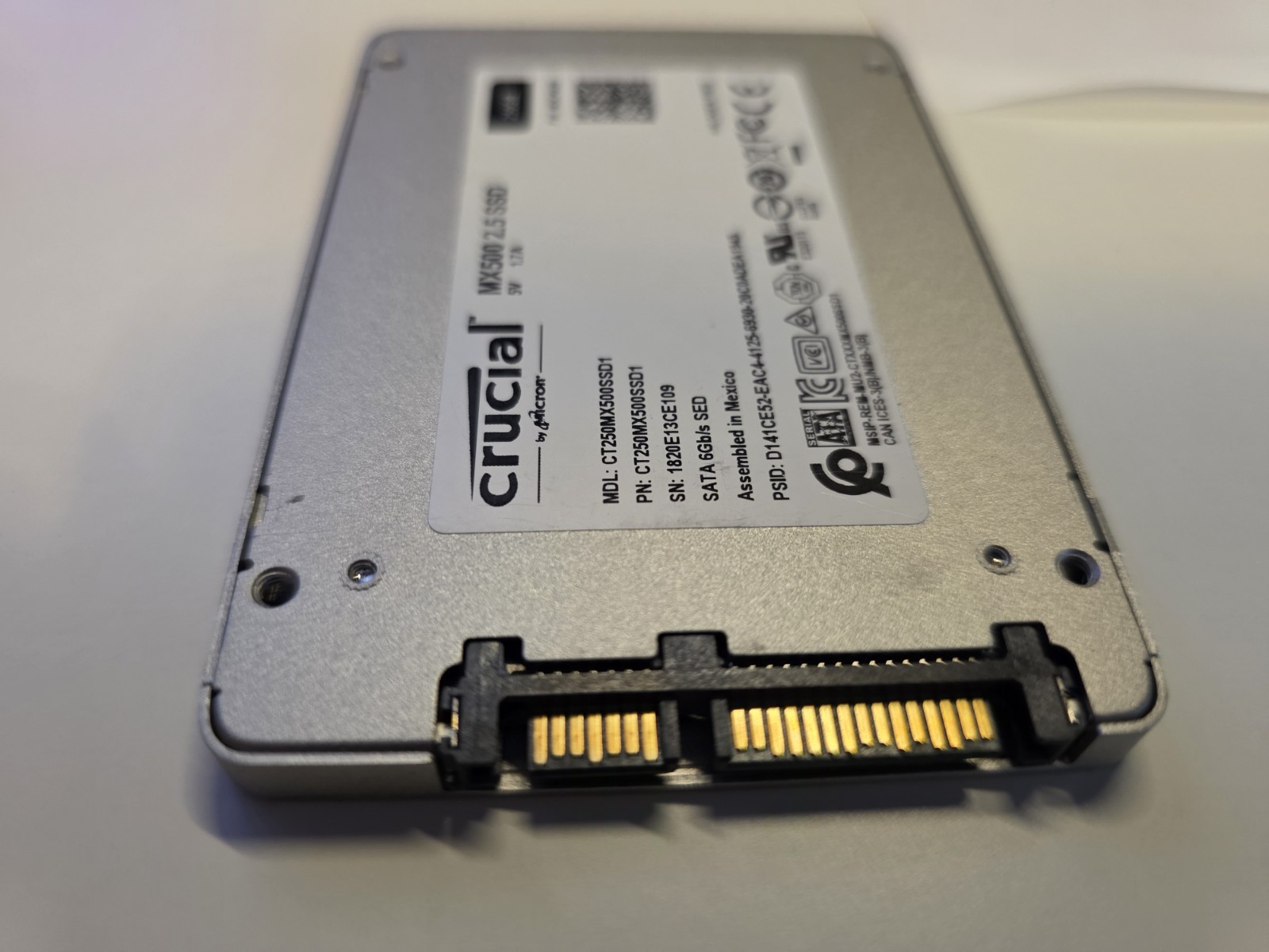 Crucial MX500 Solid State Hard Drive 250GB or 1/4TB SSD Laptop 2.5" TESTED GOOD
