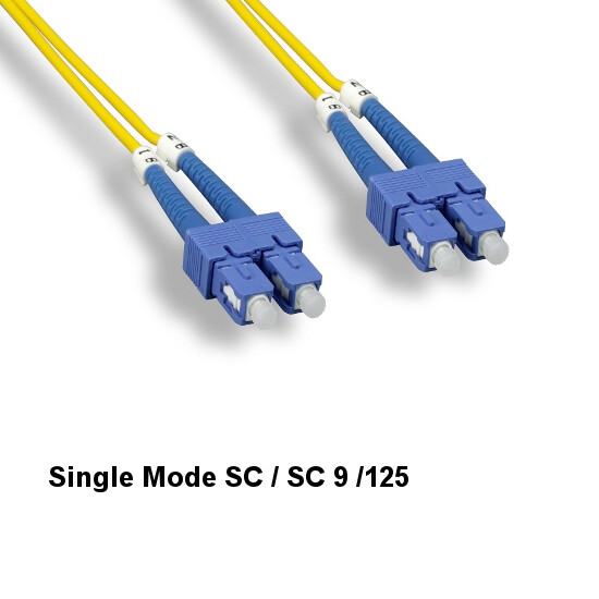 10x Kentek 5 m SC to SC Single-Mode Fiber Optic Cable 9/125 Duplex Ethernet
