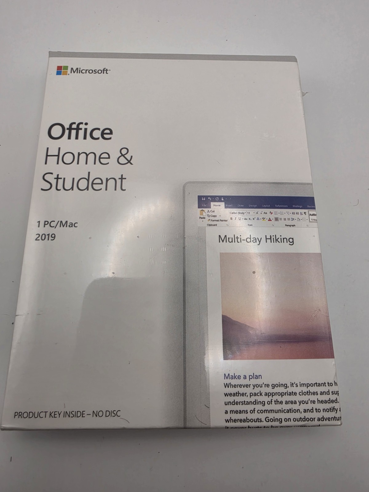 Microsoft Office Home & Student 2019 - 1 PC/Mac Product Key Card - NEW SEALED