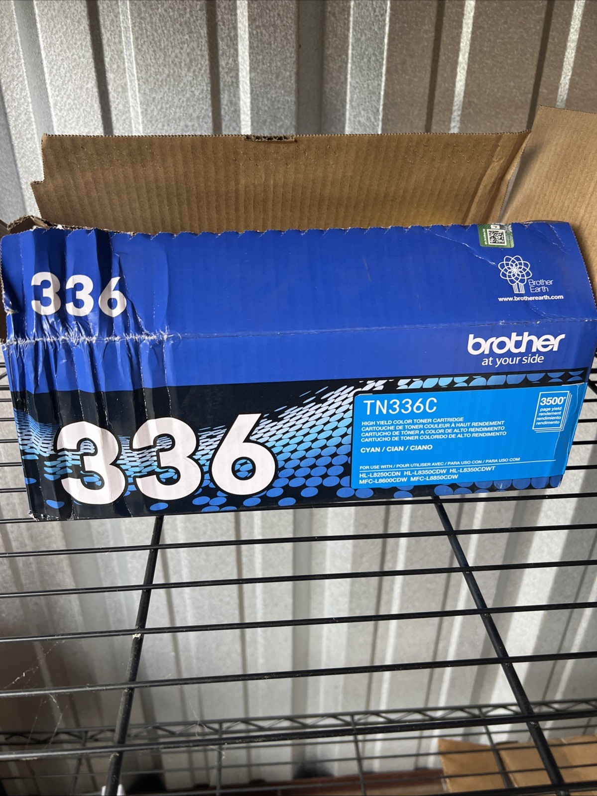 New  Brother TN336C Cyan Toner Cartridge Oem /Sealed Box