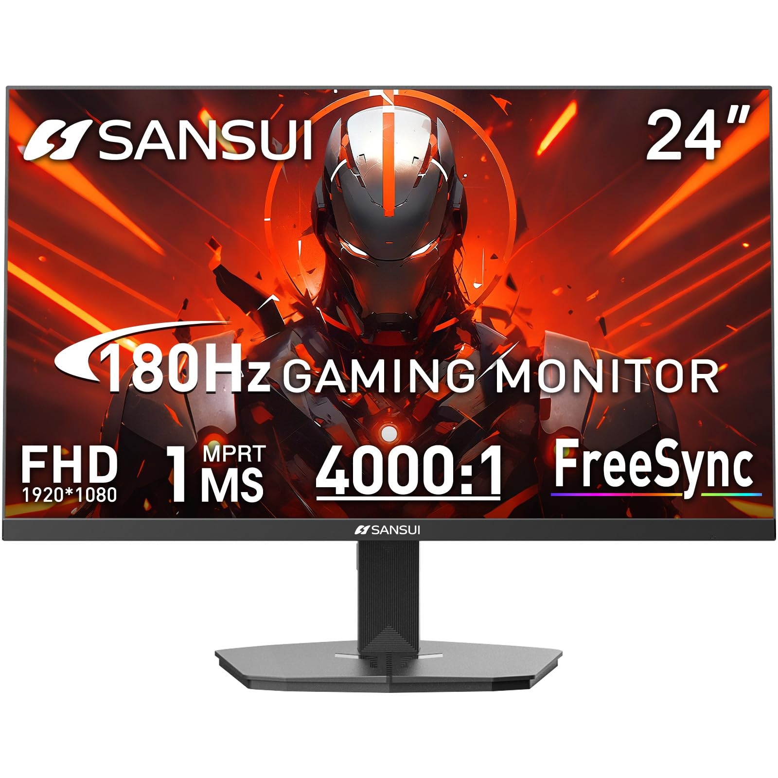 24 Inch 180Hz Gaming Monitor FHD 1080P 1ms MPRT FreeSync Computer Display