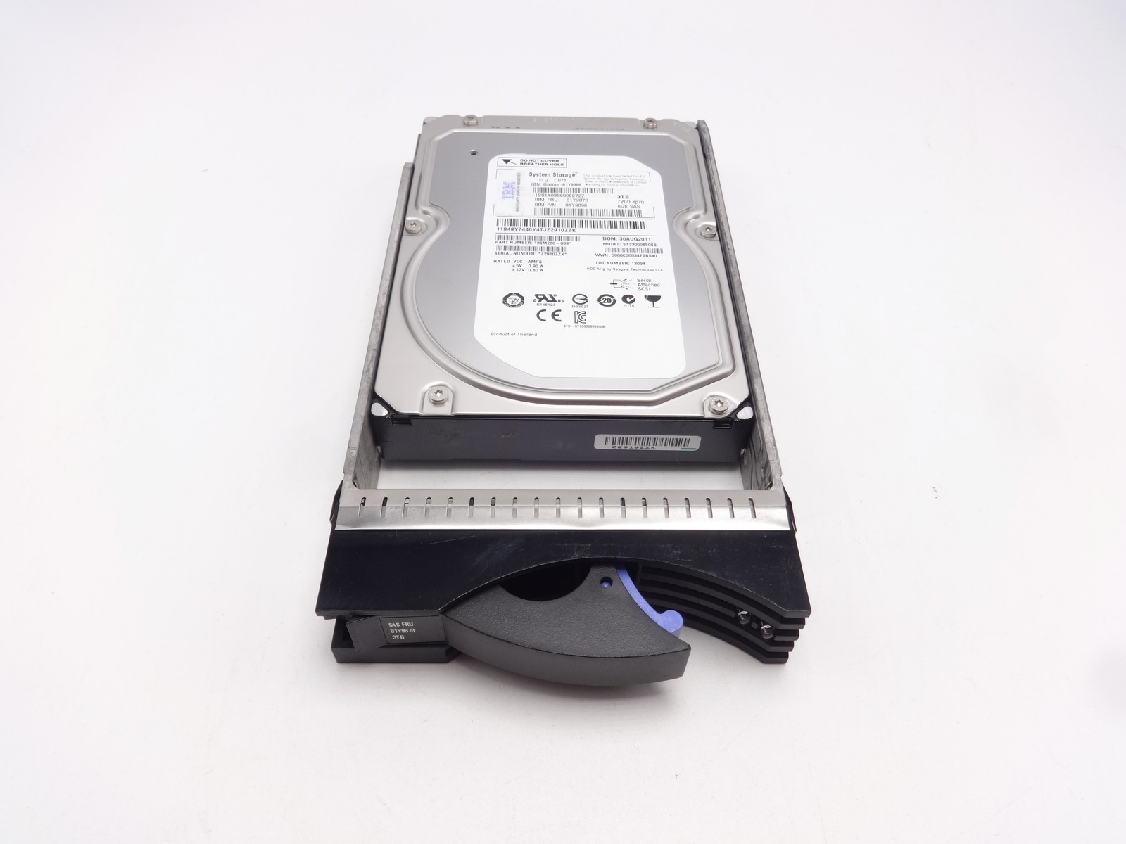 IBM 81Y9878 3TB SAS 7.2K 6GB 3.5" Hard Drive