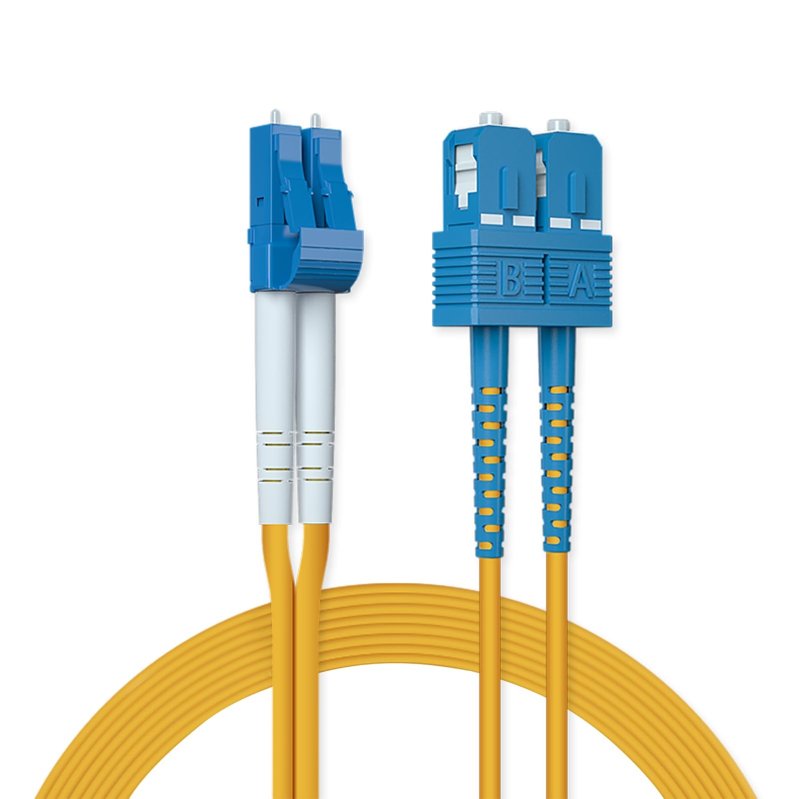 OS2 SC to LC Fiber Patch Cable Single Mode Duplex 7m 23ft 10Gb Jumper SMF