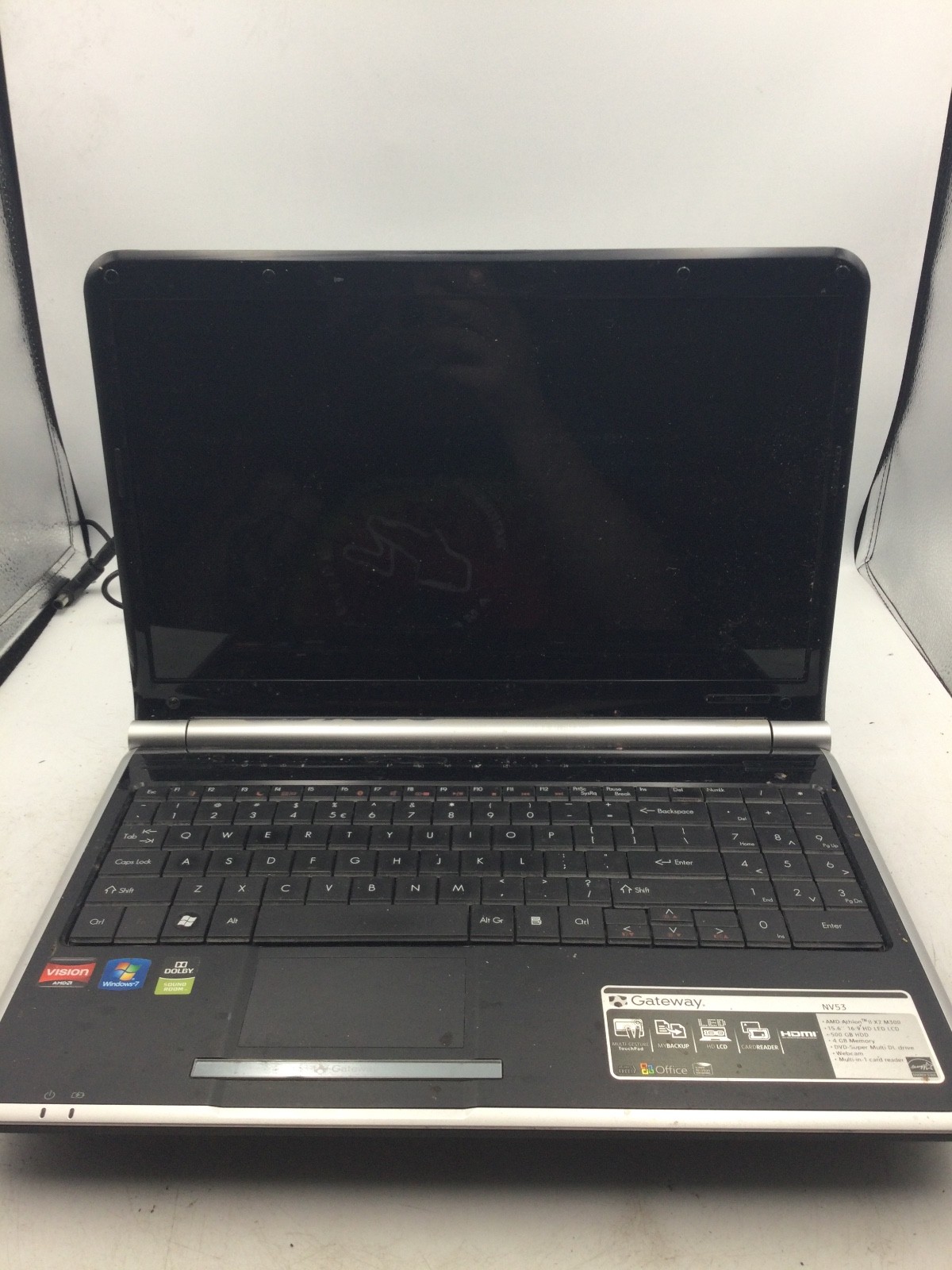 GATEWAY NV53 - FOR PARTS - AMD ATHLON X2 M300 - 4GB RAM - READ DESCRIPTION - BB