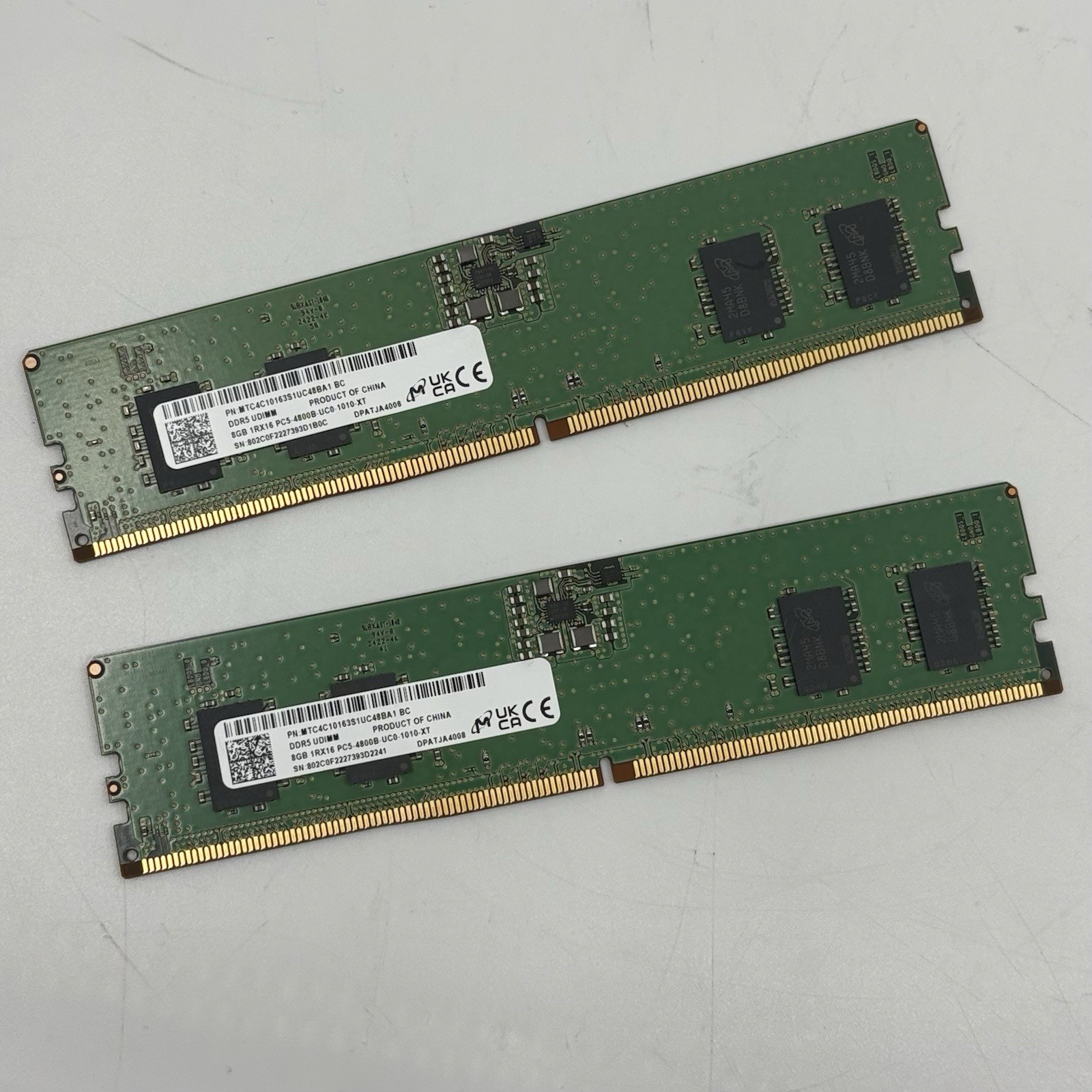 Micron 16GB 2x8GB DDR5-4800 PC5-38400 UDIMM MTC4C10163S1UC48BA1 DELL