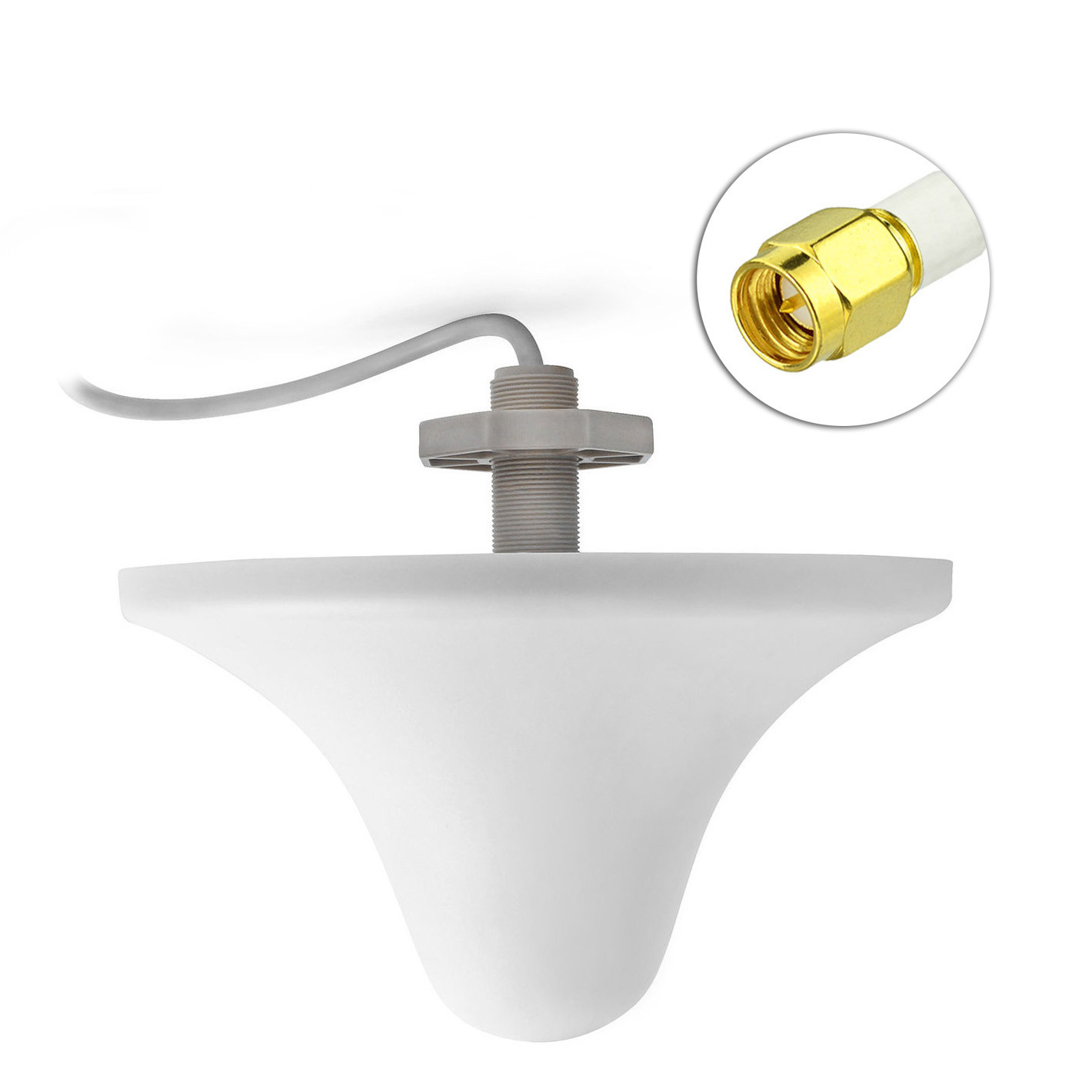 698MHz - 2600MHz Ceiling Mount SMA Dome Antenna for 4G LTE Cell Phone Booster