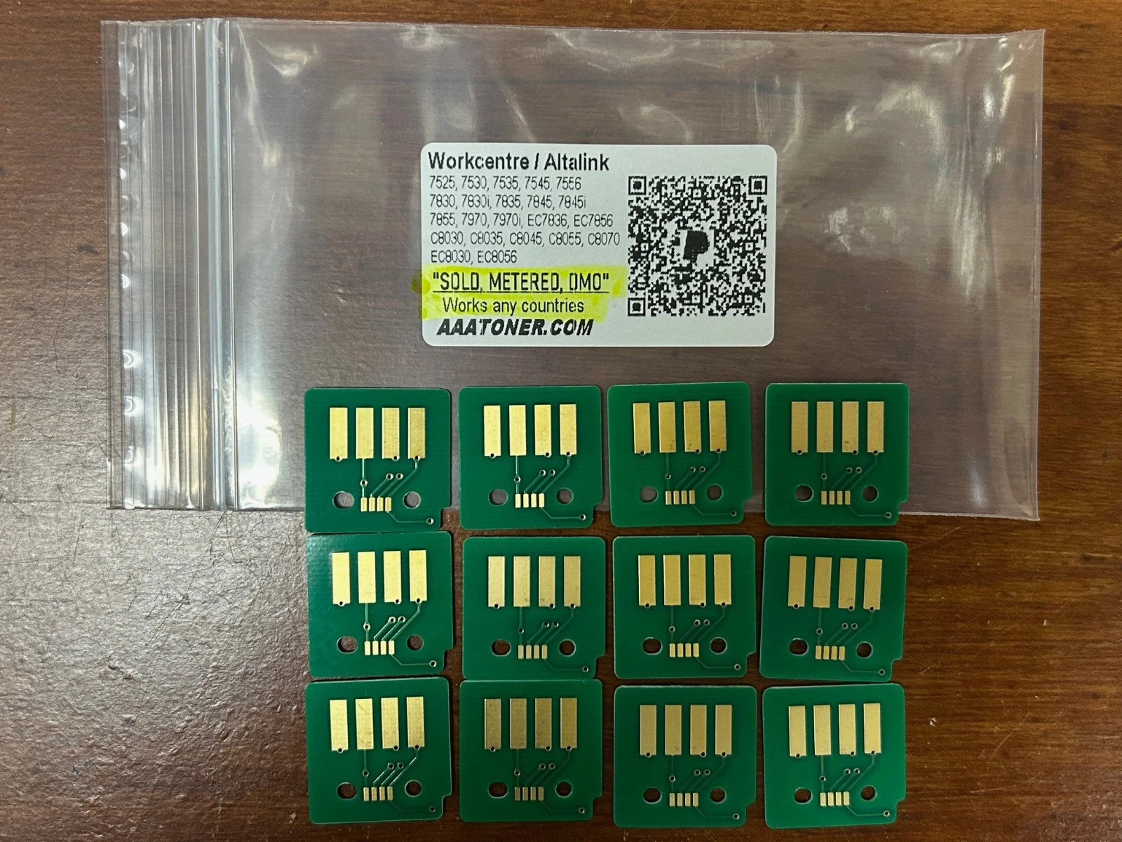 12 x Toner Chip (1517 ~ DMO) for Xerox WC 7525, 7530, 7535, 7545, 7556 Refill
