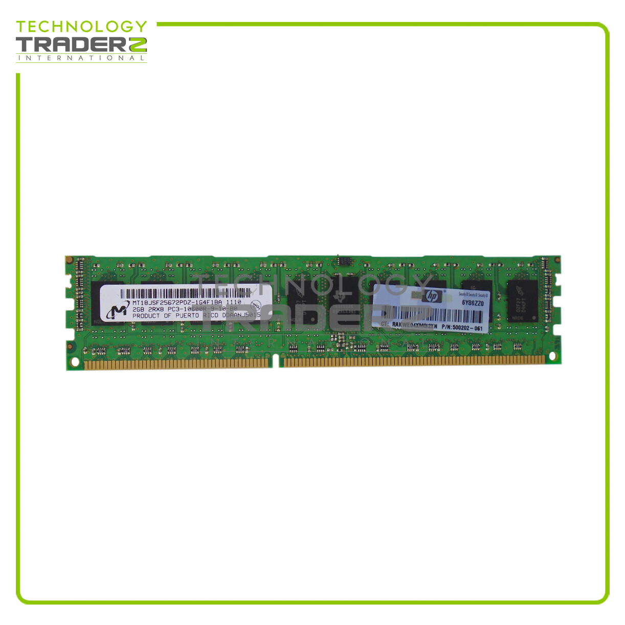 LOT OF 50 500656-B21 HP 2GB PC3-10600 DDR3-1333MHz ECC 2Rx8 Memory 500202-061