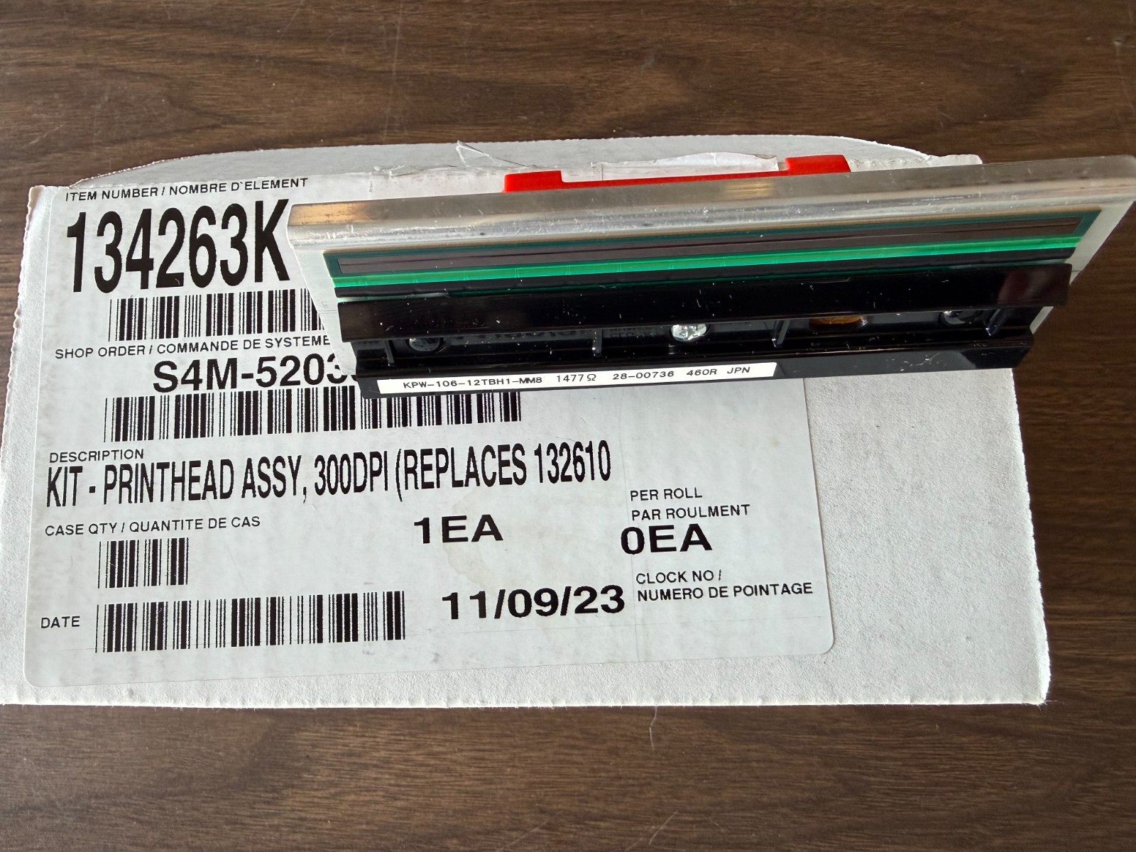Avery Dennison Printhead 134263K 300 DPI
