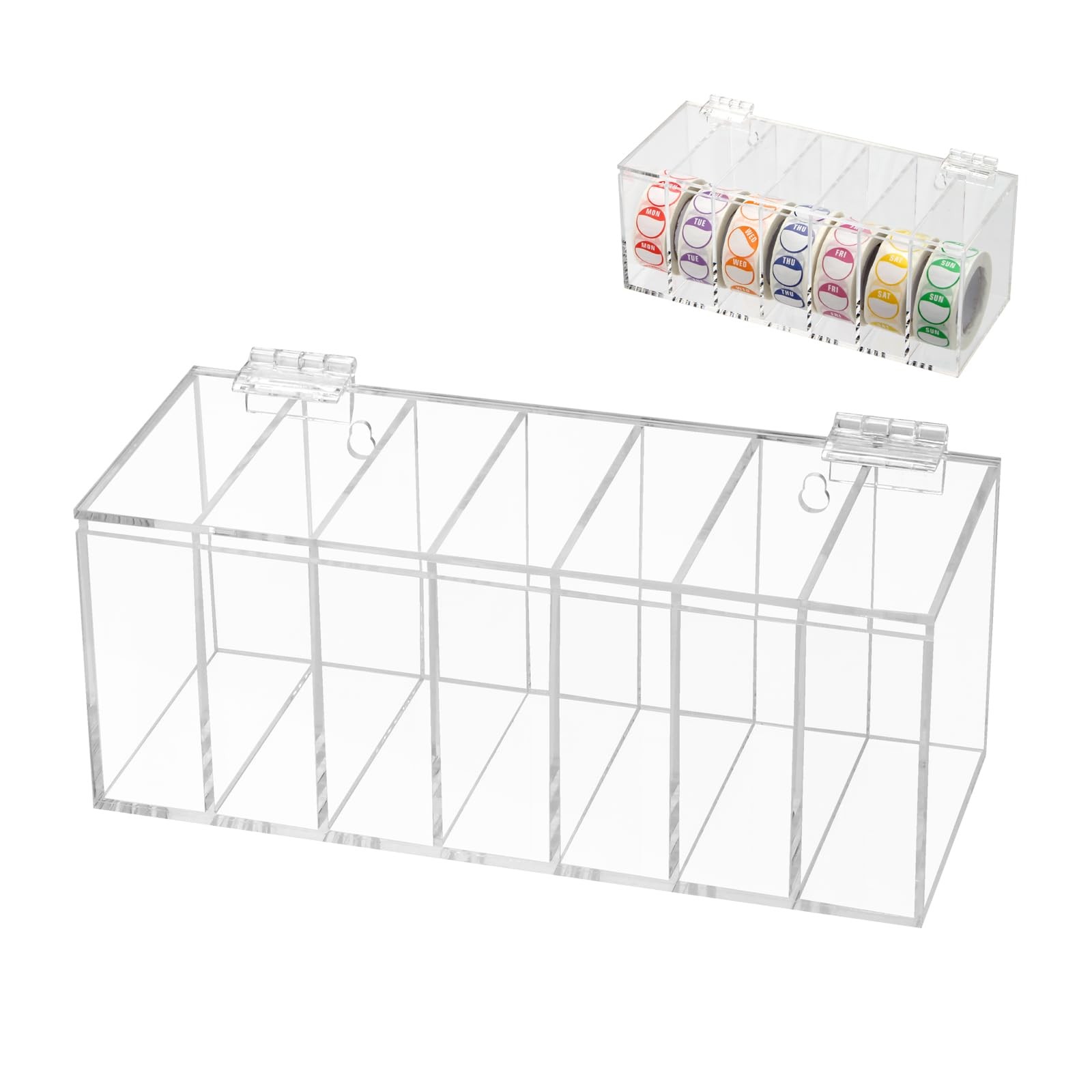 Acrylic Transparent Adjustable Label Dispenser 7-Slot