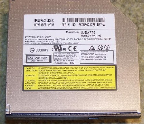 Panasonic UJDA770 Laptop DVD CDRW Combo Drive Ide - Internal 391649-1C0
