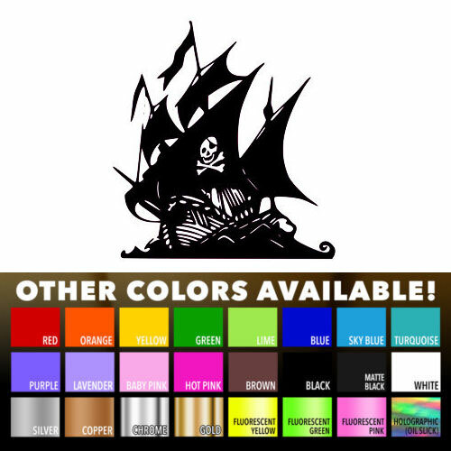 Skull Pirate Ship Decal Sticker for Macbook Laptop Car Window Helmet Wall Decor