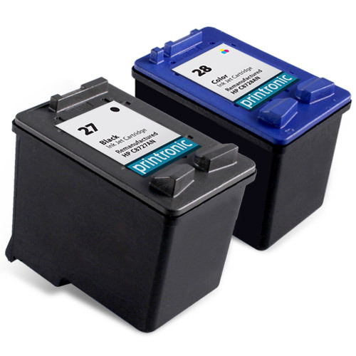 2 pk HP 27 28 Ink Cartridges HP27 HP28 C8727AN C8728AN