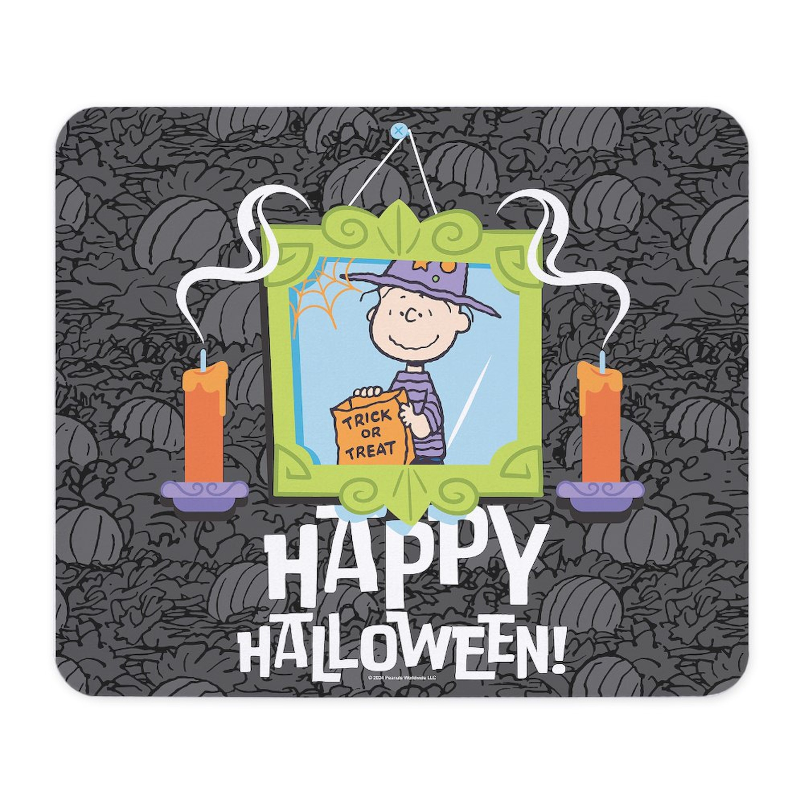CafePress Peanuts Happy Halloween Linus Portrait Mousepad  (1223866459)