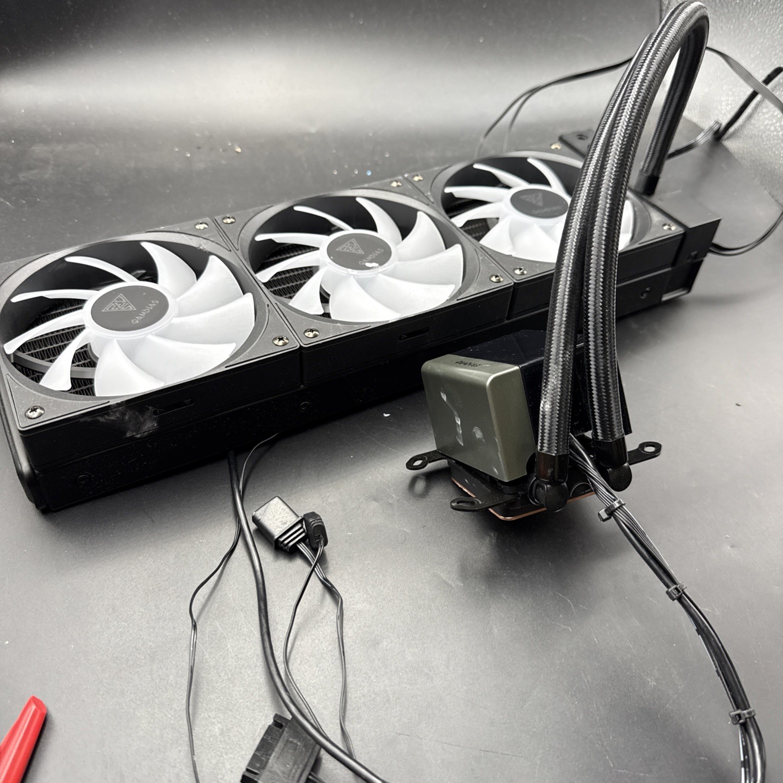 GAMDIAS 360mm AIO CPU Liquid Cooler ARGB 3X 120mm PWM Fan CHIONE E4-360 - READ