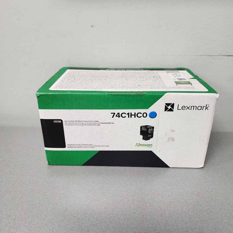 Lexmark 74C1HC0 Cyan High Yield Return Program Toner Cartridge