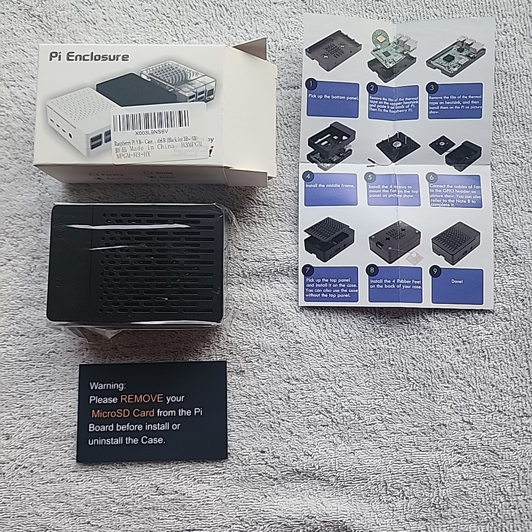 iUNiker Case Cover ABS Enclosure For Raspberry Pi 3 Model B Pi 2 B / B+ NIB