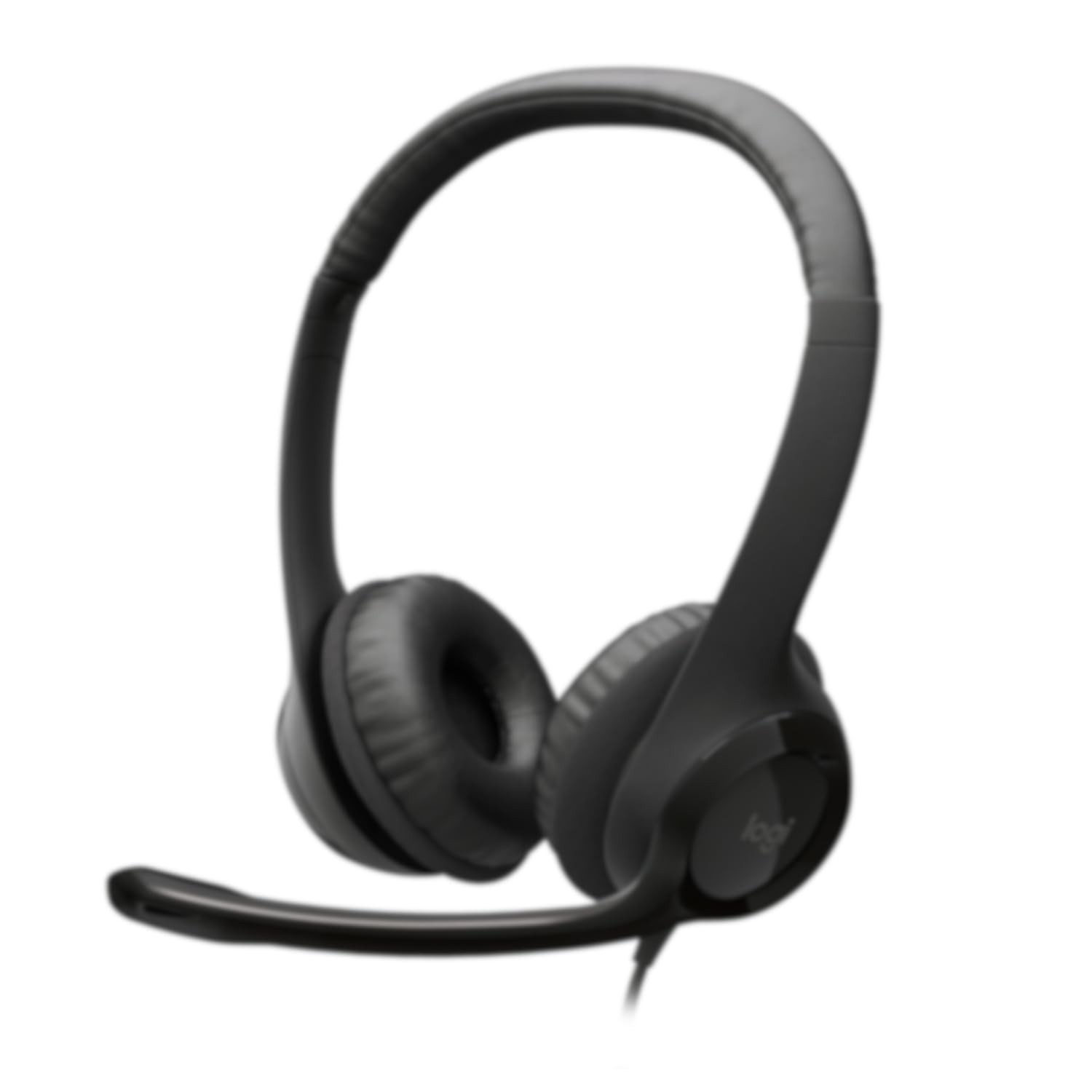 Logitech H390 Wired USB Headset Noise-Canceling Mic In-Line Controls Black