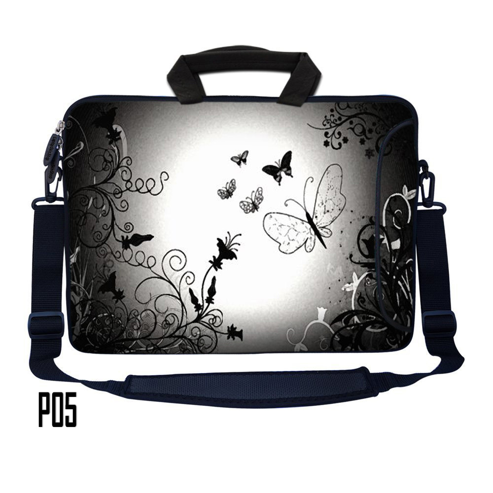 Laptop Notebook Case Sleeve Computer Messenger Bag with Pocket Shoulder Strap 