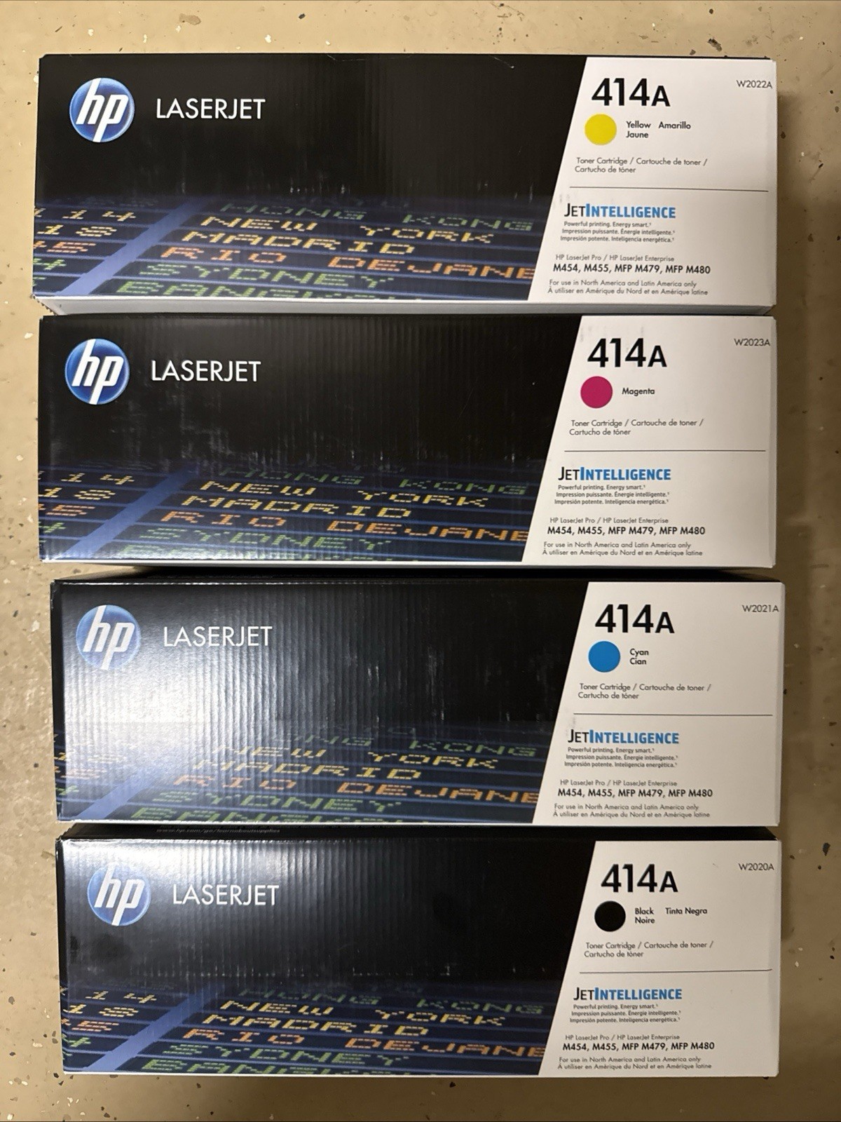 HP 414A Set | 4-Pack Original Toner Combo | All Four Colors Included