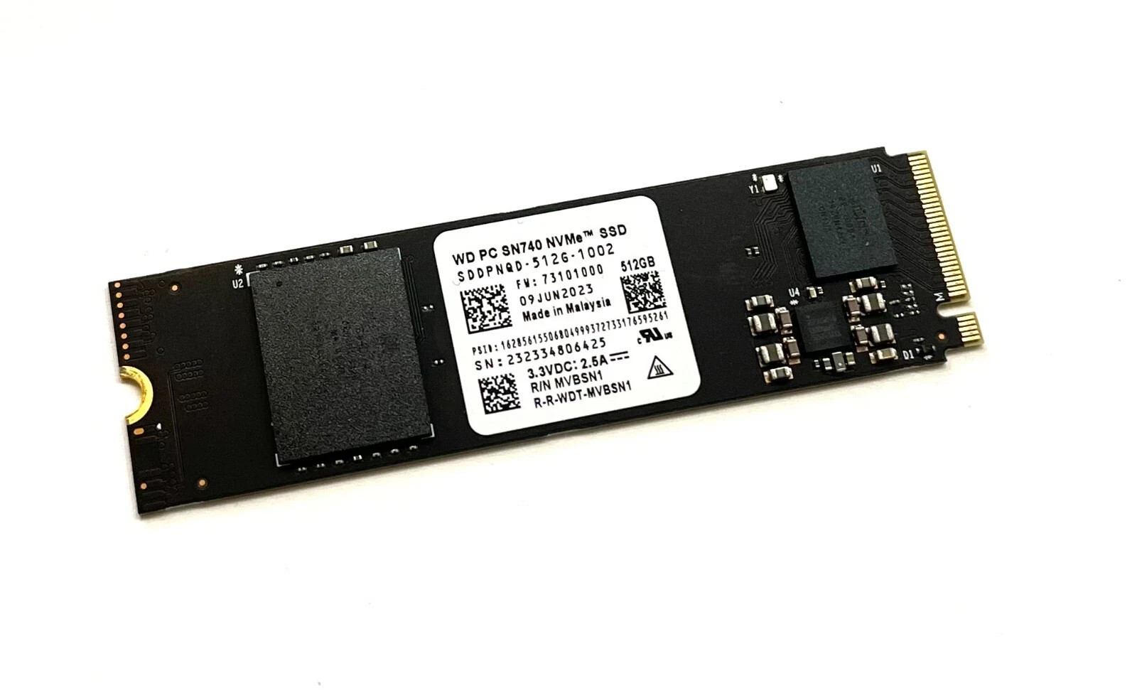 WD 512GB M.2 SN740 NVMe 80mm SSD SDDPNQD-512G-1002 Genuine
