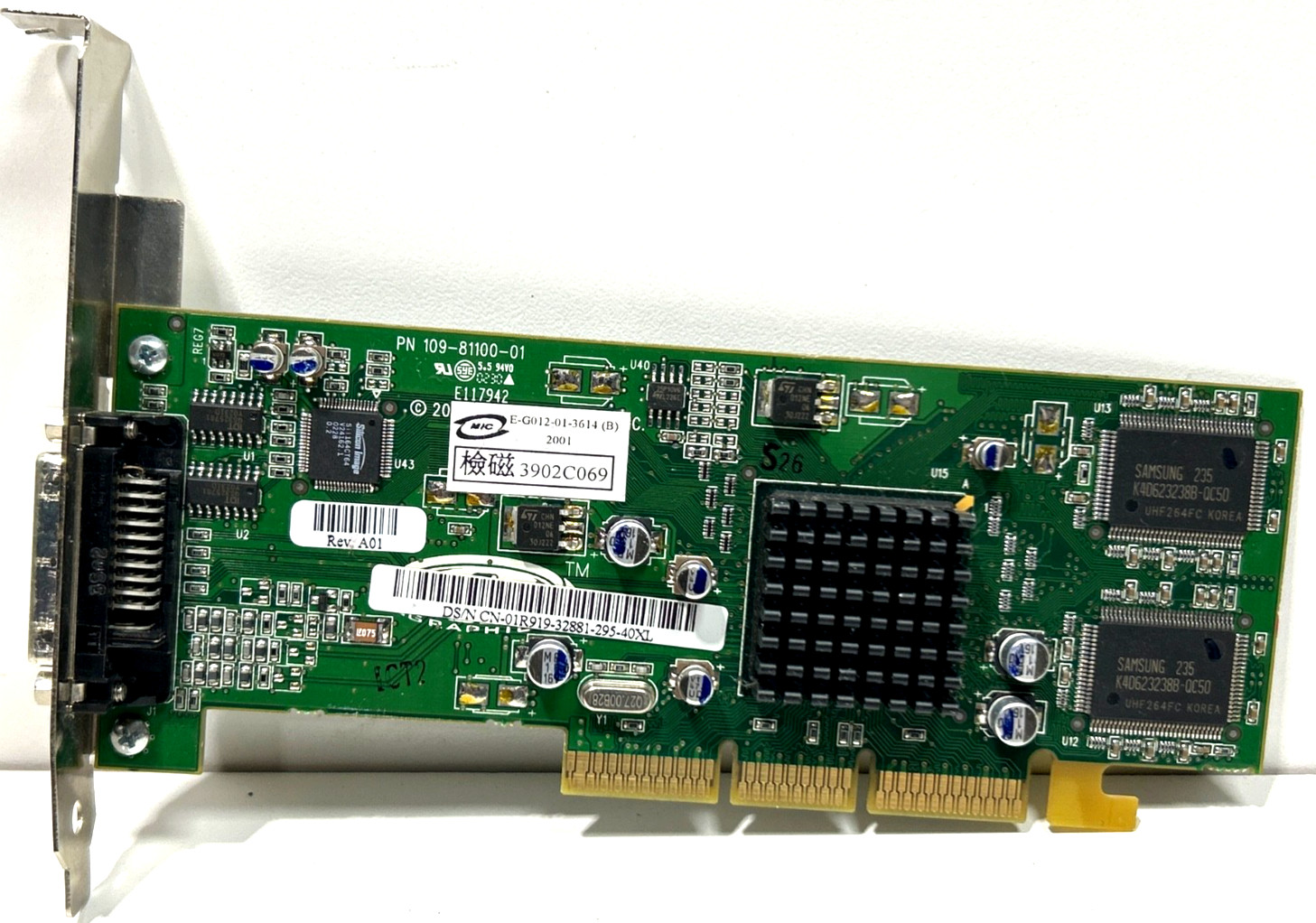 Dell ATI Radeon AGP Graphics EVC 109-81100 109-81100-01/109-81100-02