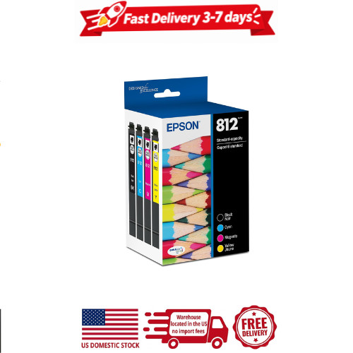 Epson 812 Genuine Ink Cartridge Black and Color Combo Pack T812120-BCS