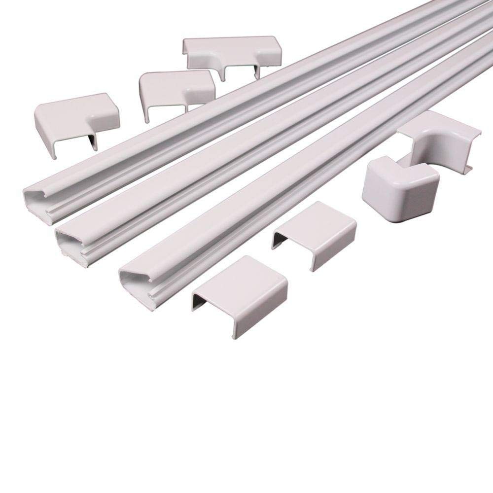 C2G/Cables to Go 16318 Wiremold CordMate II Kit 144 Inches, White 