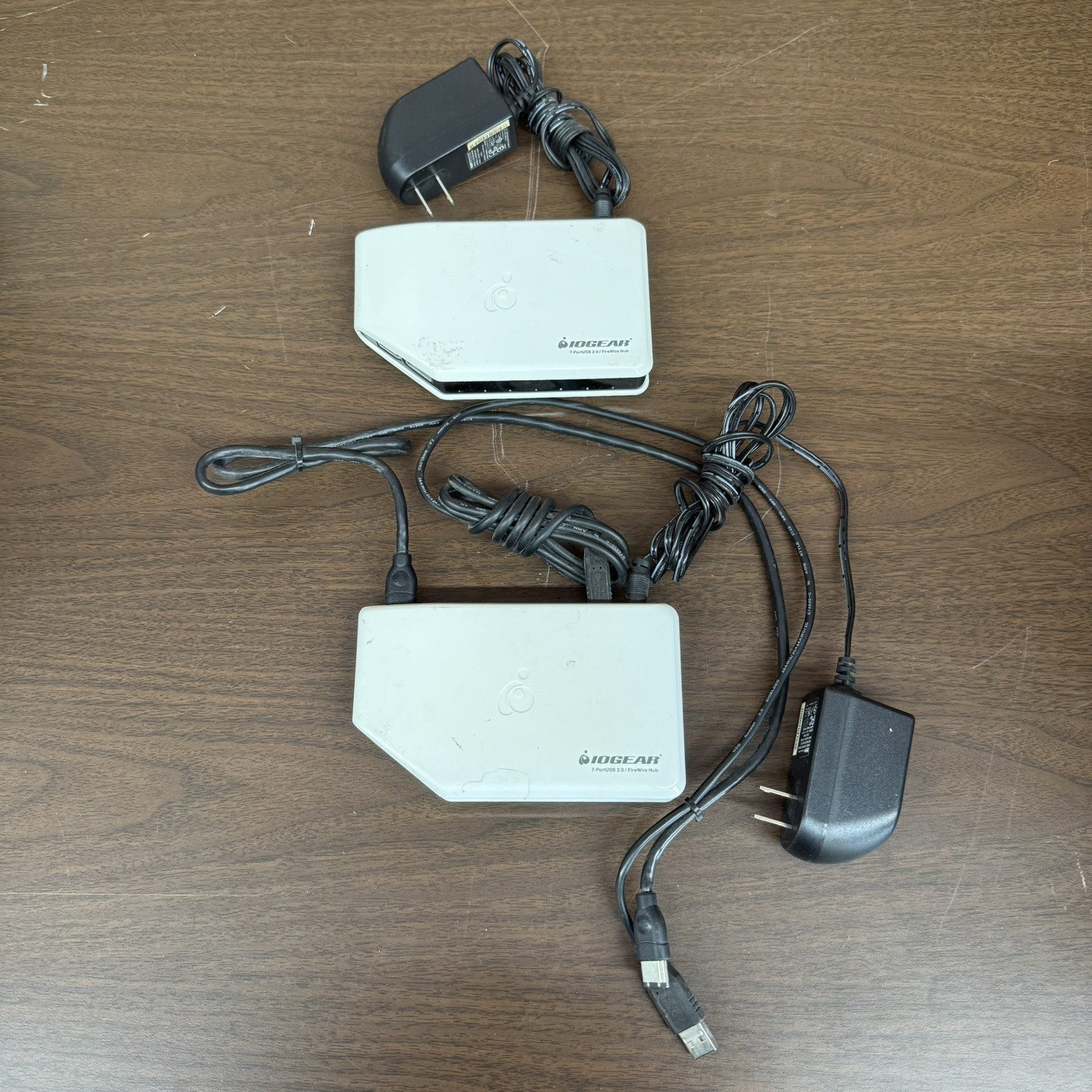 Lot of 2 IOGEAR MiniHub 7-Port USB 2.0 Hub Model GUH284R Missing Cords 