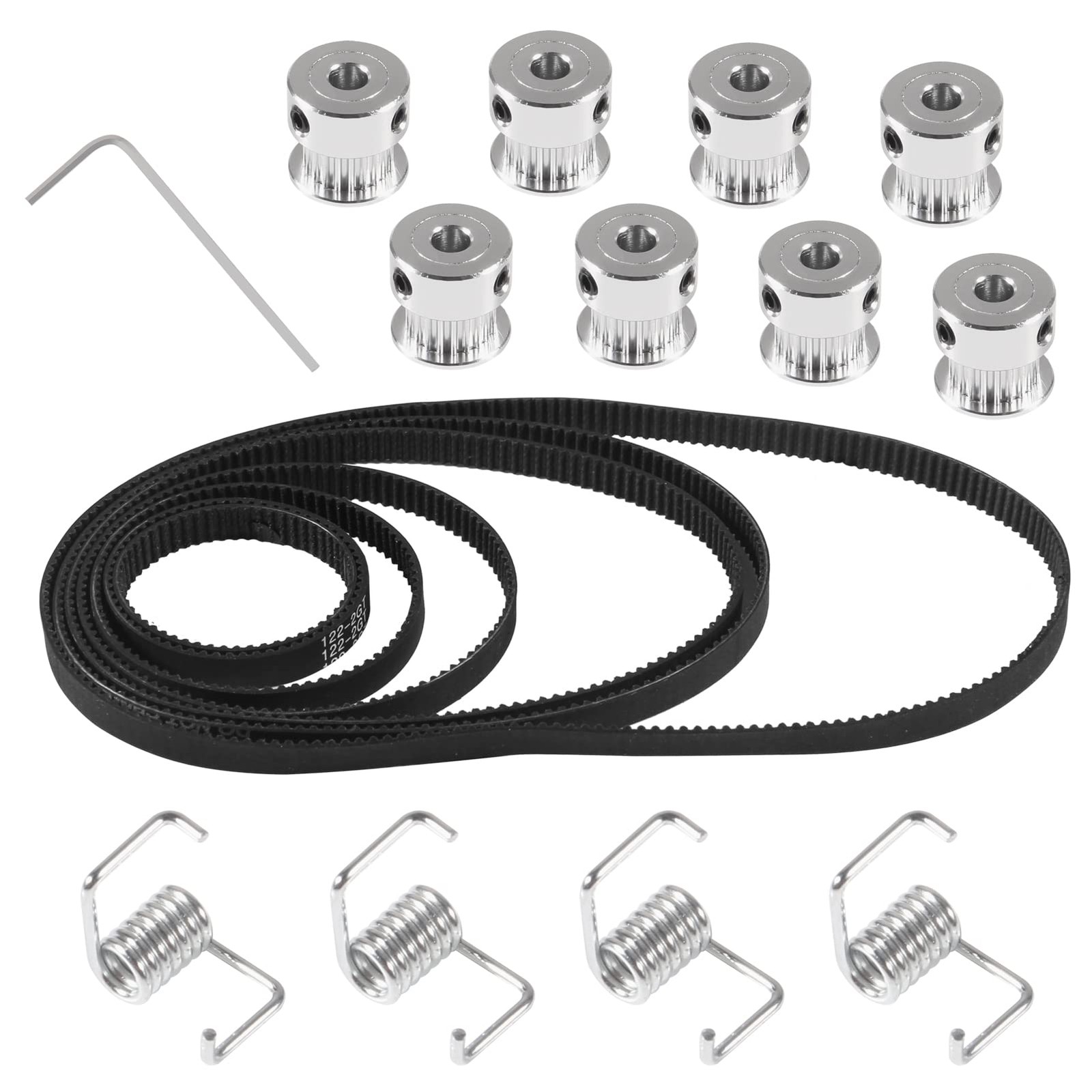 21 PCS GT2 Timing Belt Pulley Kit 20 Teeth 6mm Bore for 3D Printer Reprap