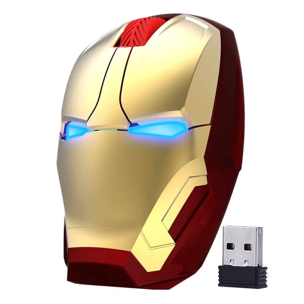 ECOiNVA Wireless Iron Man Mouse Noiseless Silent Laptop PC Mouse Computer Mice