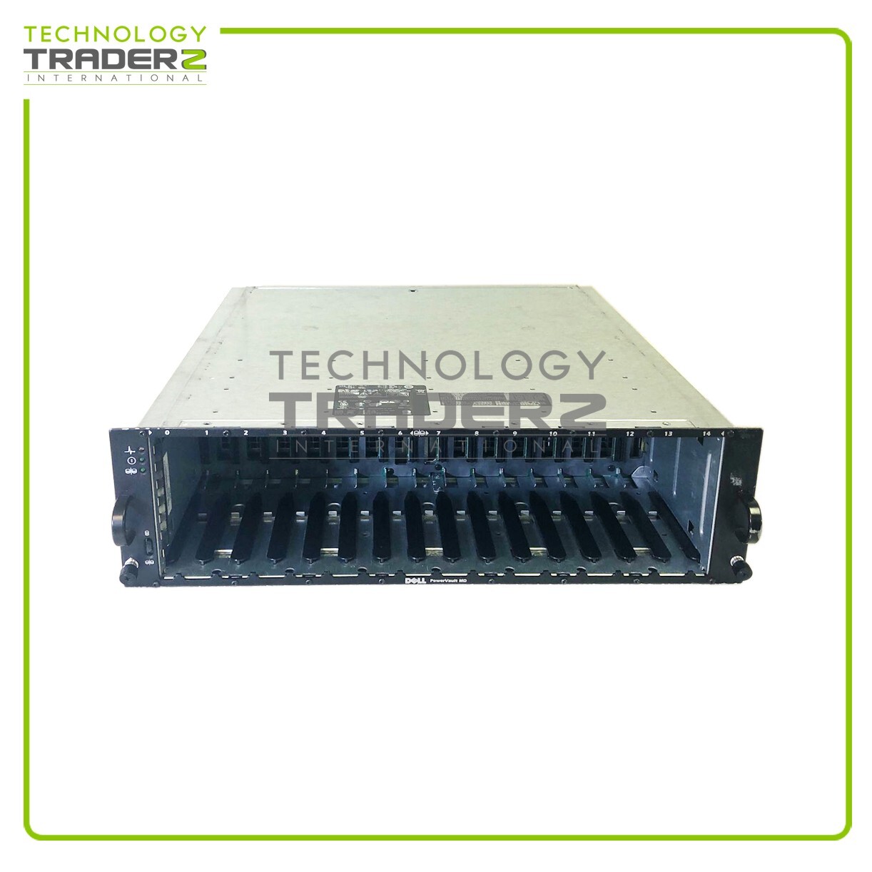 7F2YR Dell Powervault MD1000 15x LFF Storage Array 0XM792 W/ 2x PWS