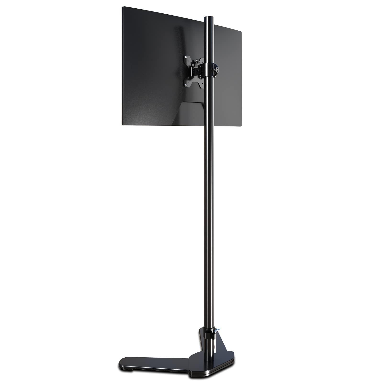 Pholiten Single Tall Monitor Mount with 47 inch Pole,Floor Computer Stand