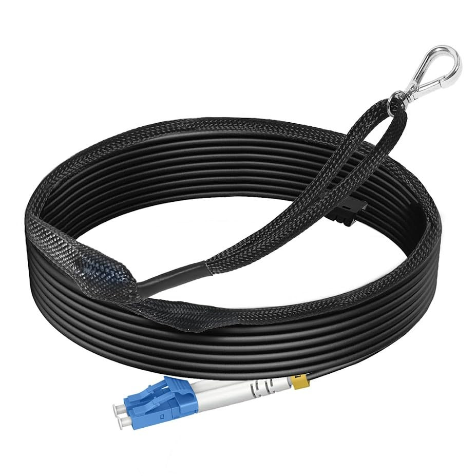 330Ft/100M OS2 LC to LC SM Single Mode Outdoor Armored Fiber Patch Cable, Direct
