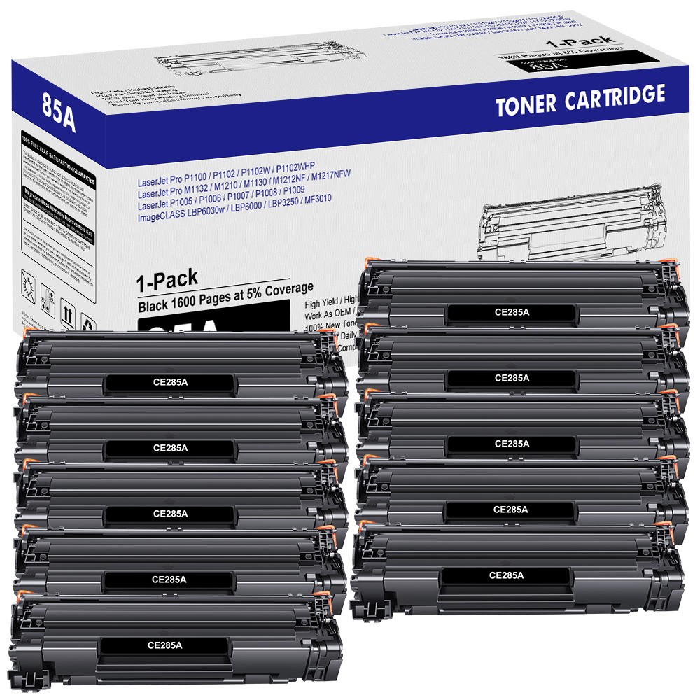 10x 85A Toner Cartridge for HP CE285A LaserJet Pro P1102 P1102w M1212nf M1217nfw