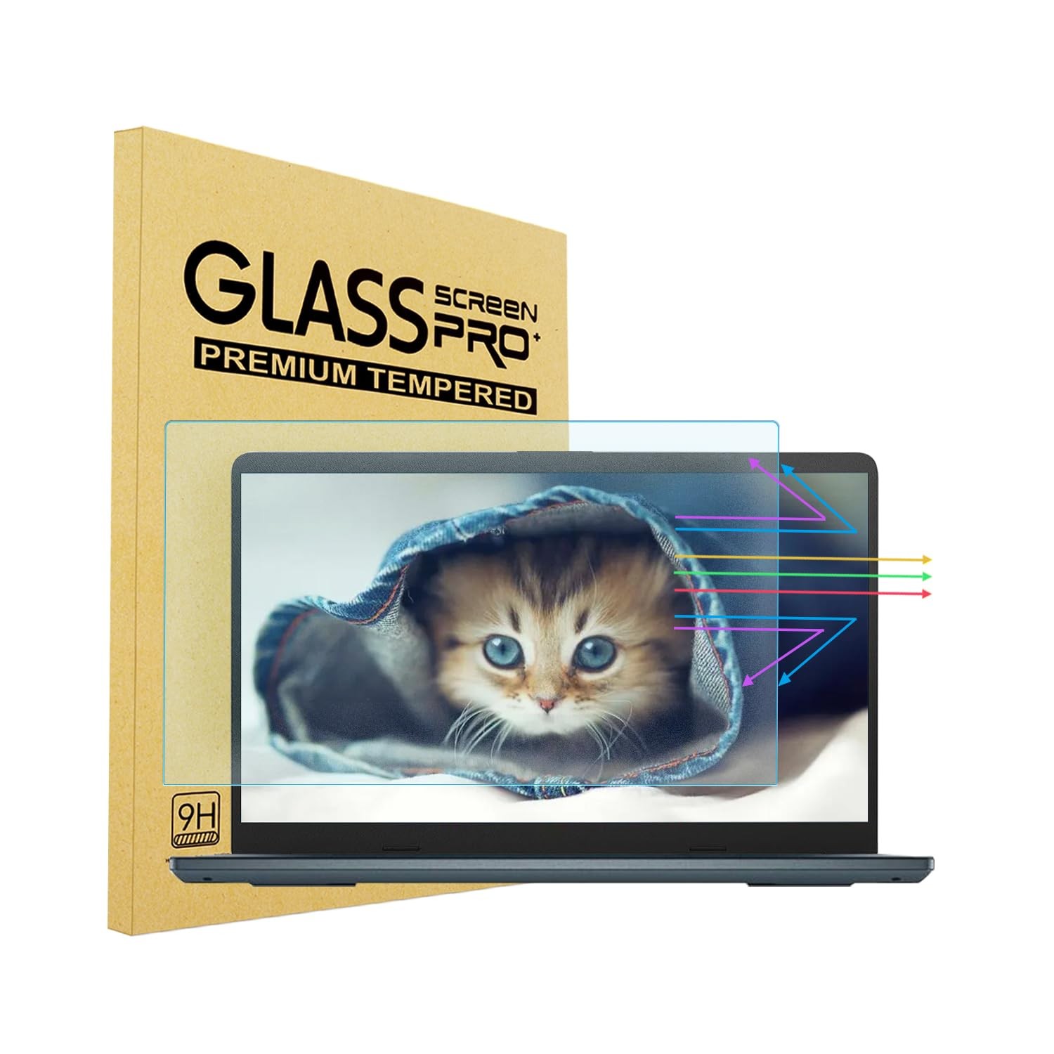 15.6 inch Anti Blue Light Tempered Glass Screen Protector inch, clear 