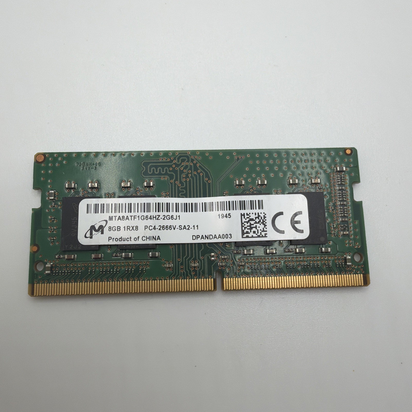 Micron 8GB DDR4-2666 SO-DIMM Laptop RAM MTA8ATF1G64HZ-2G6J1 PC4-2666V Tested