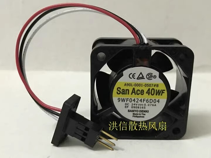 Sanyo San Ace 40WF 9WF0424F6D04 DC24V 0.076A 3-Pin Inverter Cooling Fan