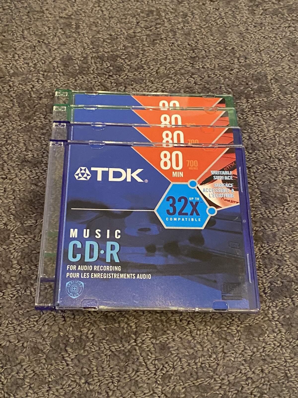 New Set of 4 TDK Music CD•R For Audio Recording 32x Compatible 80 Min