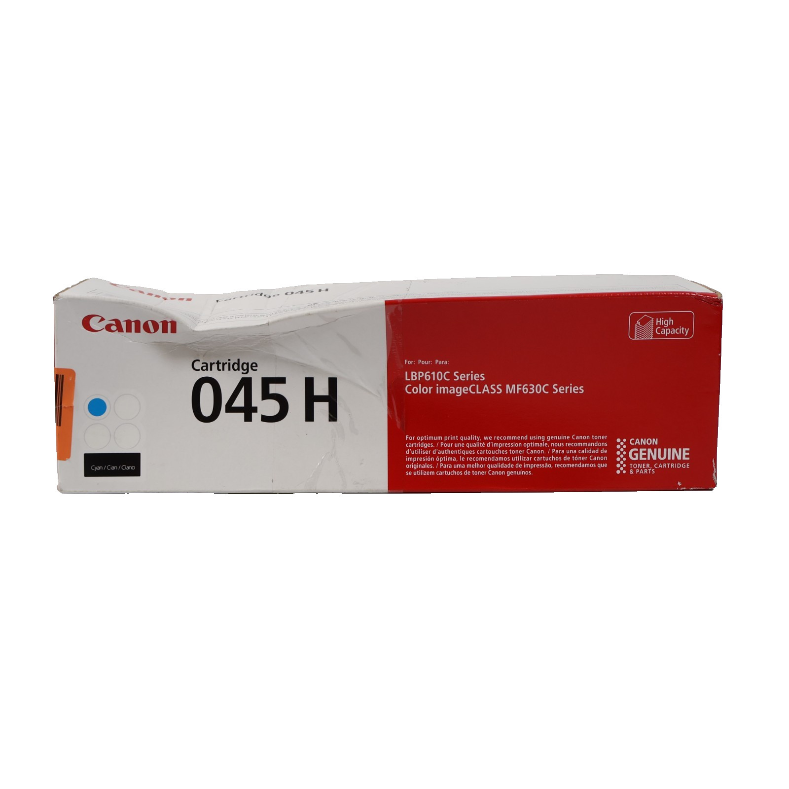 GENUINE Canon 045H 1245C001 Cyan High-Yield Toner Cartridge LBP612Cdw MF632Cdw